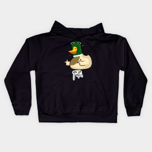 Aggressive Motivational Mallard Kids Hoodie